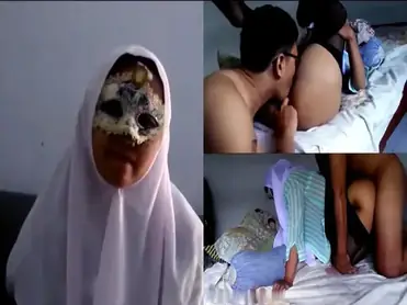Jilbab Putih Layani Bos Suami Sampai Puas